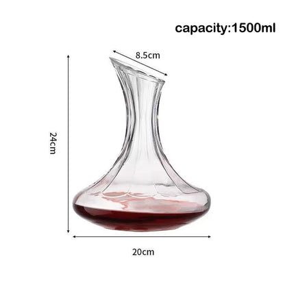 High-grade Crystal Glass Wine Decanter 1.5L – Hammer Pattern Dispenser for Brandy, Whisky, and Wine – Perfect Gift for Bar Decoration