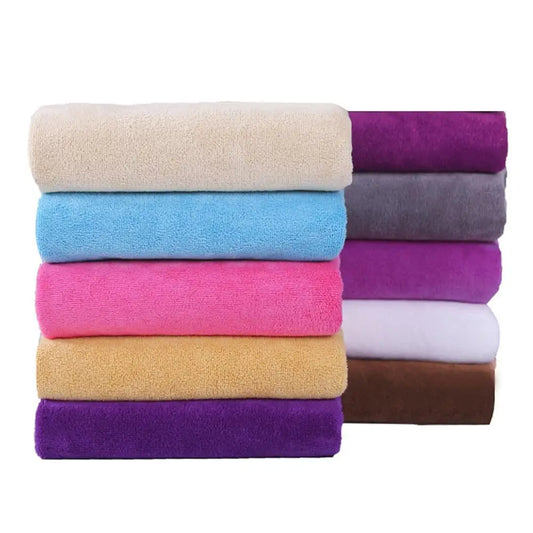 Home Car Towel Microfiber Super Absorbent Quick Dry Shower Salon Barber- Shop Hair Drying Towel Solid Sport Gym Towel