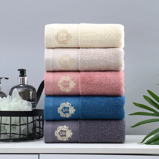 Inyahome Monogrammed Towel Sets - Luxury Embroidered Bath, Hand & Face Towels - Personalized Gift Set (1/4/6/10-Pack)