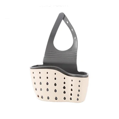 Kitchen Sink Holder Hanging Drain Basket Adjustable Soap Sponge Shelf Organizer
