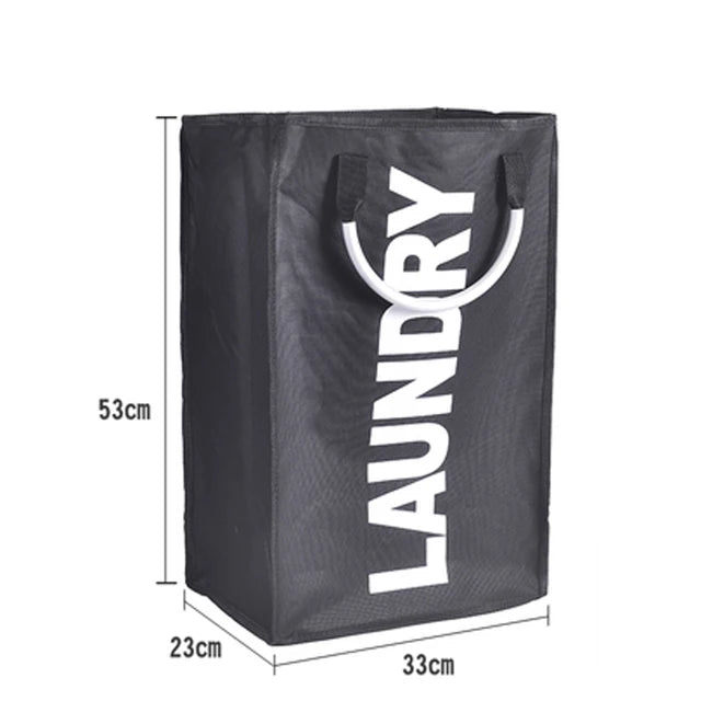 Foldable Laundry Basket with Aluminum Handle - Oxford Cloth