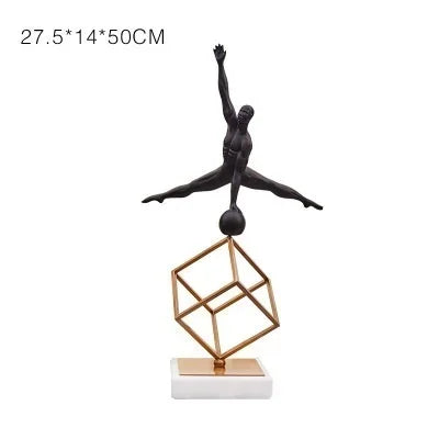 Light luxury geometric alloy ornaments for home and office decor.