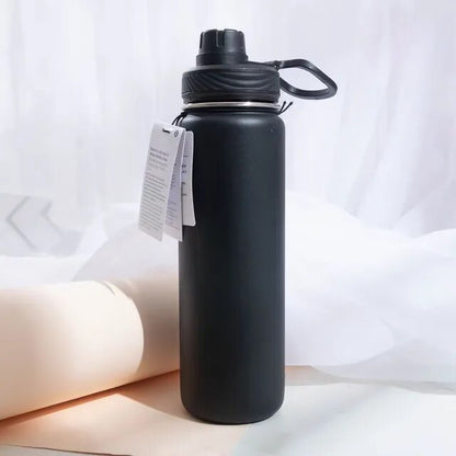 Lulu Water Bottle: Stainless Steel Insulated Vacuum Mug with Spout Lid