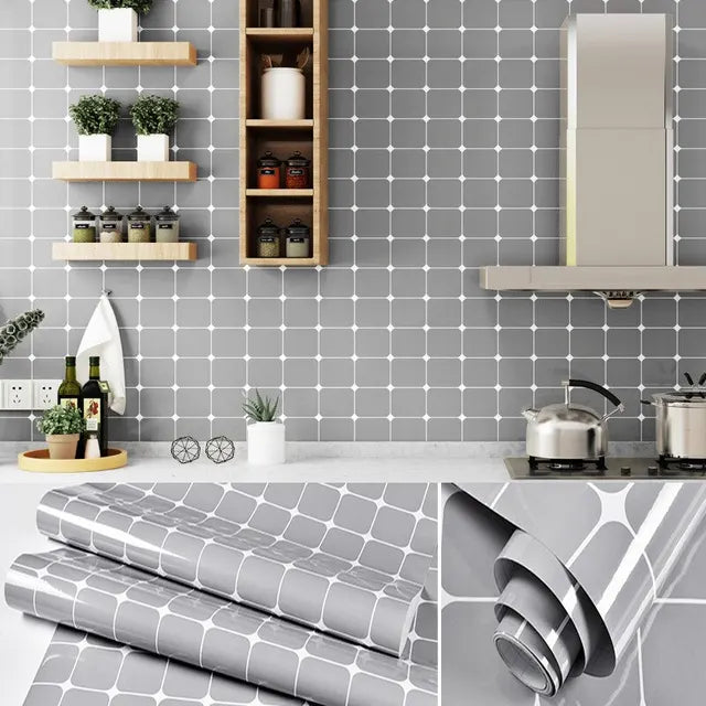 Waterproof Marble Kitchen Stickers for Wall Decor, Self Adhesive & Removable