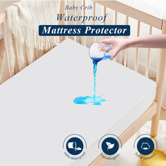 Waterproof Mattress Cover for Baby Potty Training Bed Sheet Protector with Deep Pocket Machine Washable