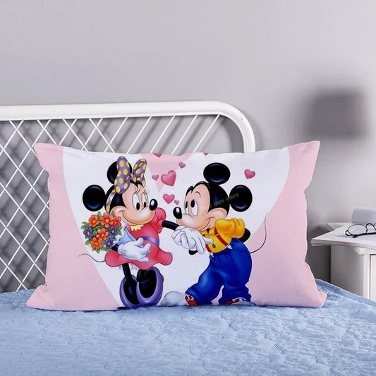 Mickey Minnie Pillowcase Soft Cotton Pillow Cover Children Beding Set Disney Room Decor