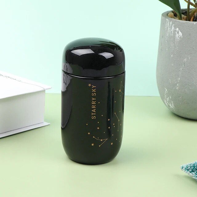 Starry Sky Stainless Steel Vacuum Flask - Mini Insulated Thermos Cup Sport Watter Bottle, Leakproof Coffee Mug with Mini Capacity.