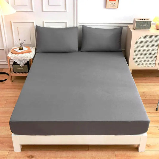 Polyester Fitted Sheet Mattress Cover with Elastic Band (no pillowcases)