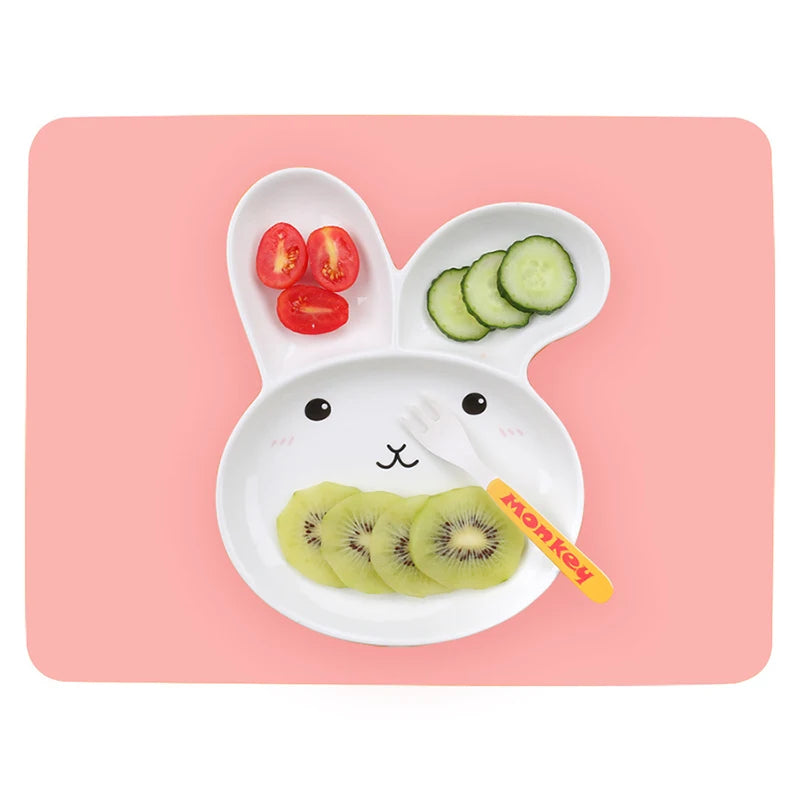 Silicone Placemat for Kids - Waterproof, Heat Resistant, Non-slip Dining Mat that is Portable and Easy to Clean
