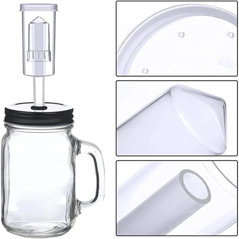 Plastic Homebrew Airlock Set with Silicone Grommets - Beer Fermentor Exhaust Water Sealed