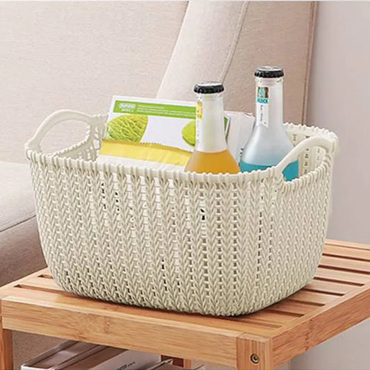 Large Rectangular Plastic Vegetable Washing Basket with Thickened Storage, Sorting, Turnover, and Drainage