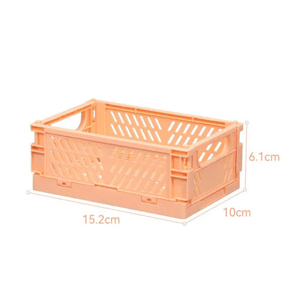 Foldable, Stackable, and Portable Storage Crate for Makeup, Jewellery, Toys, and More - Cute Organizer Box