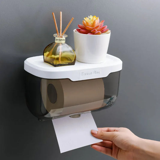 Waterproof Toilet Paper Holder Box for Kitchen and Bathroom Storage