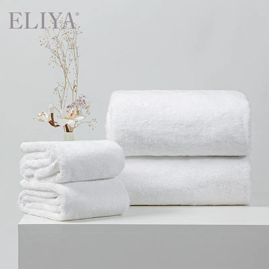 Hotel Quality 100% Cotton Absorbent Bath and Face Towel Set