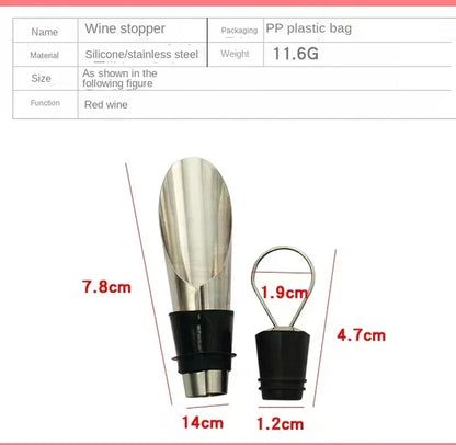Silicone Vacuum Wine Bottle Stopper with Champagne and Pickle Wine Sealing Capability