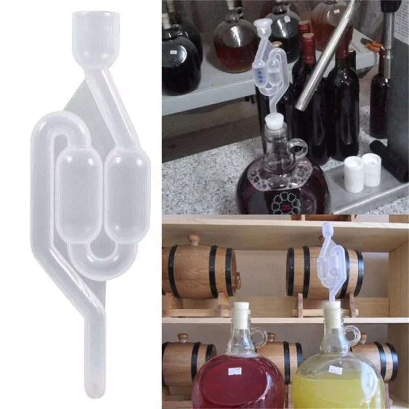 S-Shape Airlocks for Wine Making with Grommets