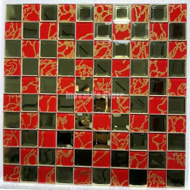 Self Adhesive Glass Mosaic Tile Wall Sticker for Kitchen, KTV, Home, and Office Decor