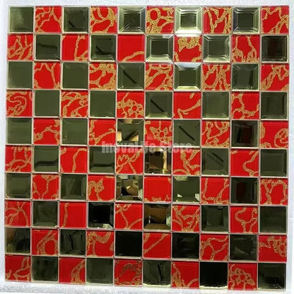 Self Adhesive Glass Mosaic Tile Wall Sticker for Kitchen, KTV, Home, and Office Decor