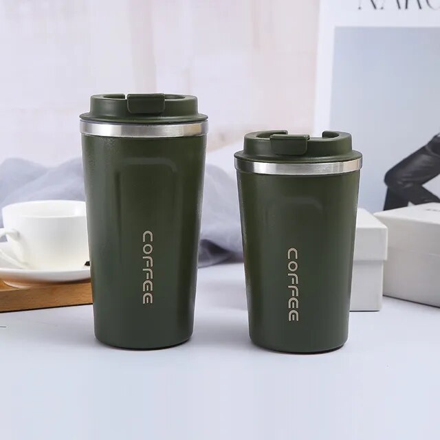 "Stainless Steel Thermos Travel Mug - Leak-Proof Vacuum Flask, Insulated Cup Water Bottle"