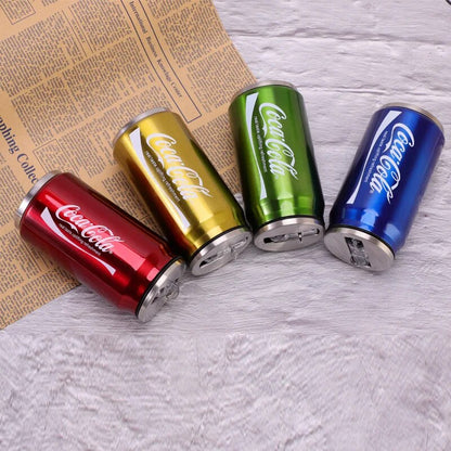 Stainless Steel Coke Can Shaped Water Bottle with Straw - Portable Cola Thermos