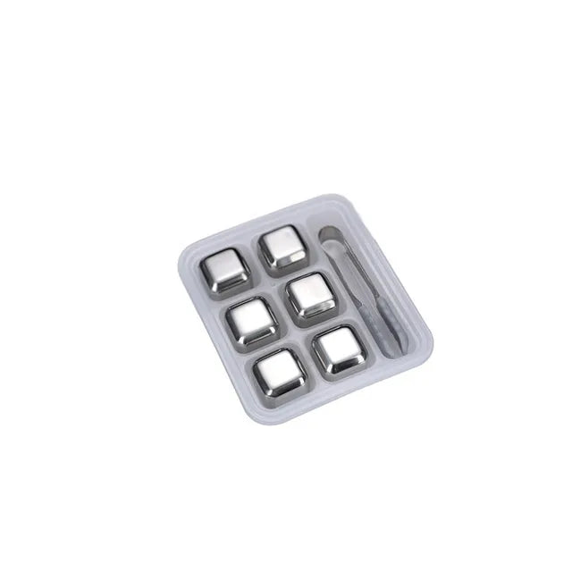 Stainless Steel Ice Cubes - Reusable Chilling Stones for Drinks