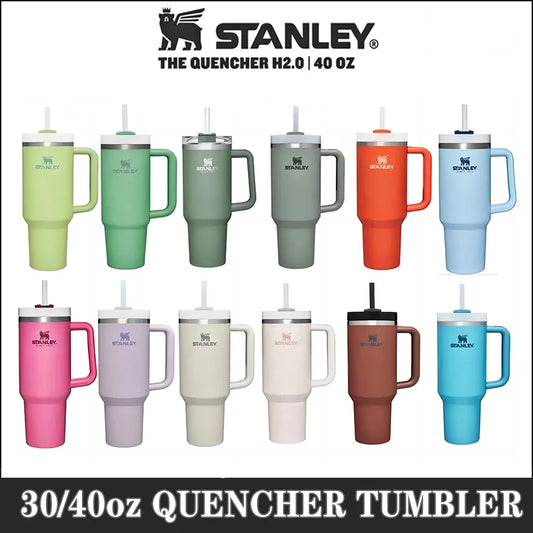 Stanley 30oz/40oz Quencher H2.0 Tumbler with Handle - Stainless Steel Vacuum Insulated Coffee Mug for Car