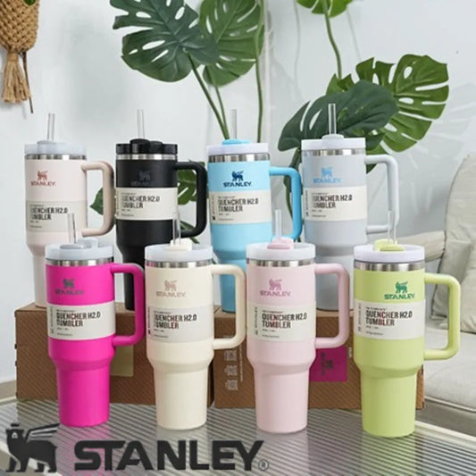 Stanley Stainless Steel Tumbler Insulated Water Bottle with Handle Lid Straw Large Capacity Vacuum Travel Mug Outdoor Car