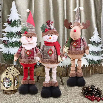 Telescopic Christmas Doll – Merry Christmas Decorations, Home 2023-2024 Ornament, Xmas Navidad Noel Gifts.