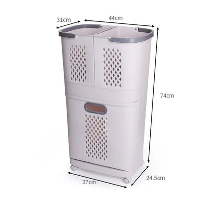 Dirty Clothes Basket Ins Clothes Storage Basket - Wholesale Household Classification Laundry Basket with Bathroom Storage Shelf Layered