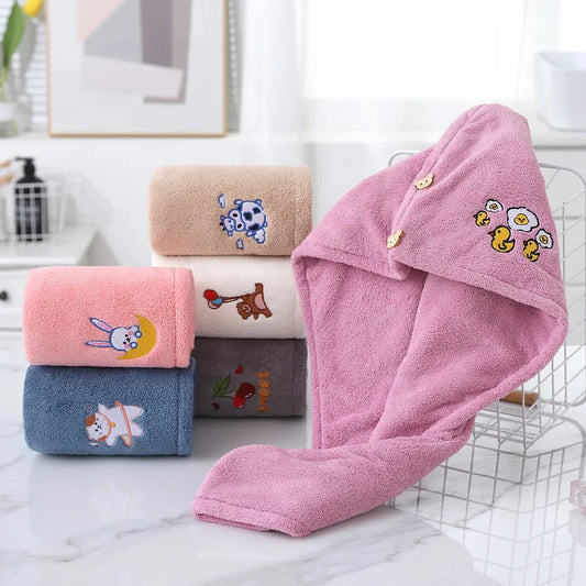 Women Microfiber Hair Towel Bath Towels