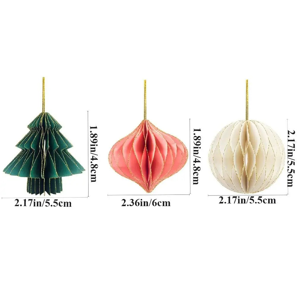 Christmas Party Decorations Bundle: Xmas Gremlins Santa Hat Socks, Dog Honeycomb Ball, and Christmas Tree Pendant - Perfect Children Christmas Gift