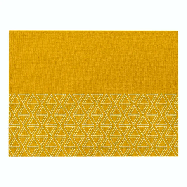 Yellow Pineapple Fruit Table Mat 32x42cm - Linen Placemat for Dining Table - Geometric Coaster Pad - Home Decor