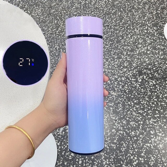 Stainless Steel Smart Digital Water Bottle - Cold/Heat Thermal Bottle for Baby, Children, and Kids